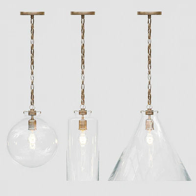 Visual Comfort Brass Pendant set — Ver 1