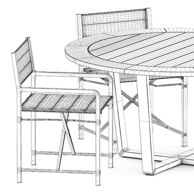 Cross Aluminium chair and Fuse Dining table by Manutti — Вид 3