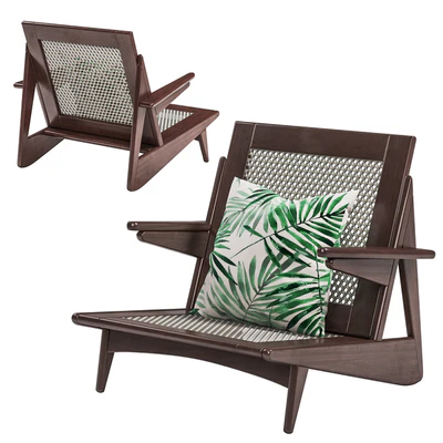 Pierre Jeanneret - Mahogany and Cane Armchair 1950s — Вид 1