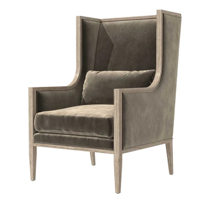 Restoration Hardware FRENCH CONTEMPORARY SLOPE ARM WINGBACK CHAIR — Вид 1