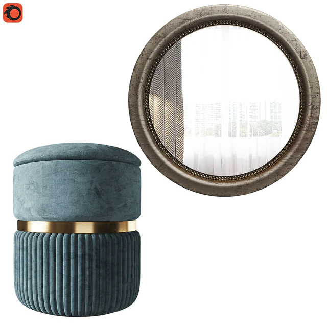 Dressing table Nord, pouf Roma big, mirror Afsan la redoute — Descargar