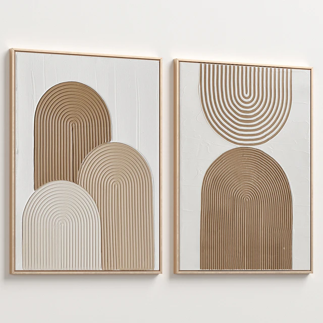 Wabi-Sabi Relief Plaster Wall Art C-979 — Скачать