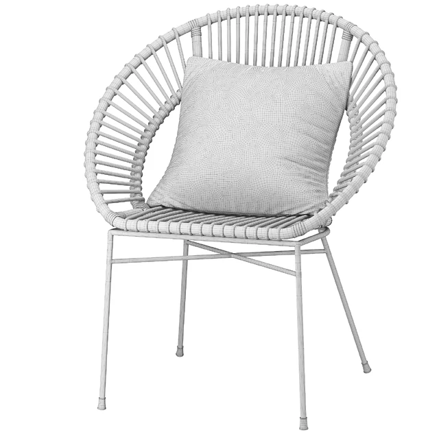 Rattan Accent Chair Natural Sarita — Descargar