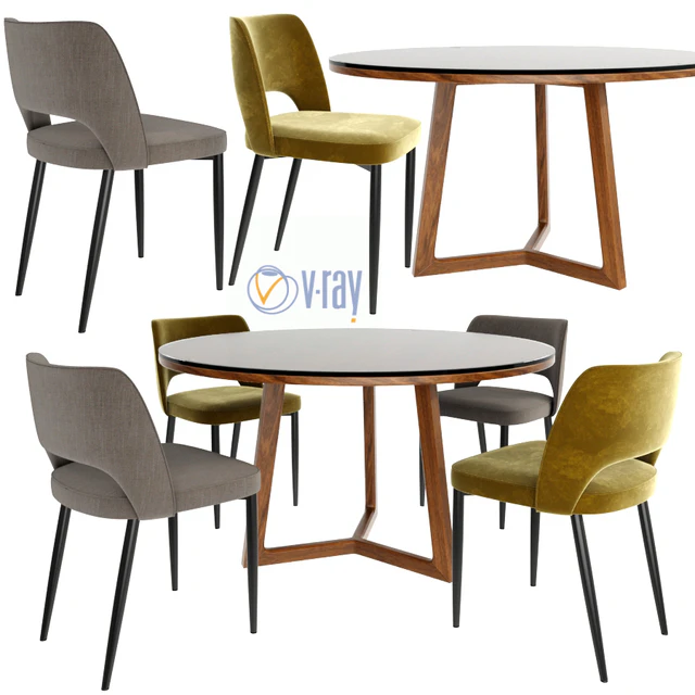 Poliform Dining Chair Set 2 — Скачать