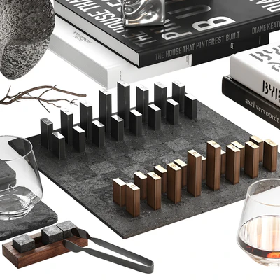 Decorative set Black Chess — Ver 2