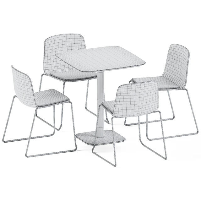 Table Doll by Billiani & Sled Upholstered Base Chair Rama by Kristalia — Descargar