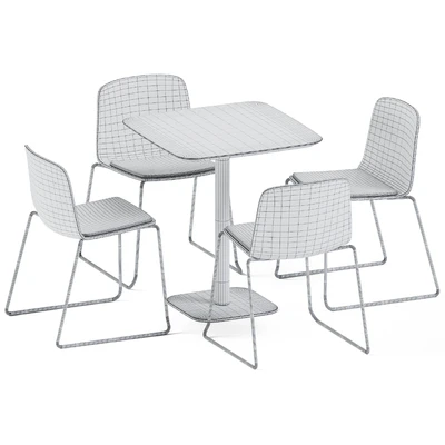 Table Doll by Billiani & Sled Upholstered Base Chair Rama by Kristalia — Ver 2