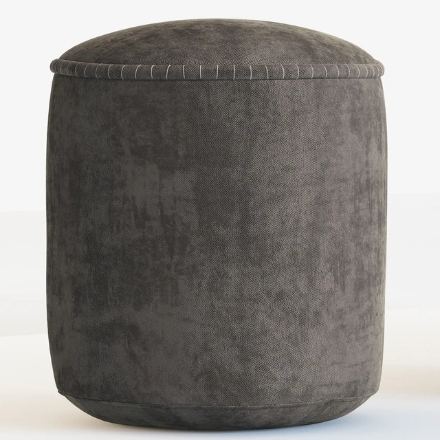 Turquoise Cotton Pouf Ottoman — Скачать