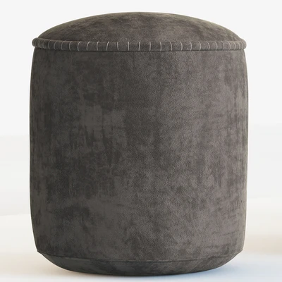 Turquoise Cotton Pouf Ottoman — Вид 2
