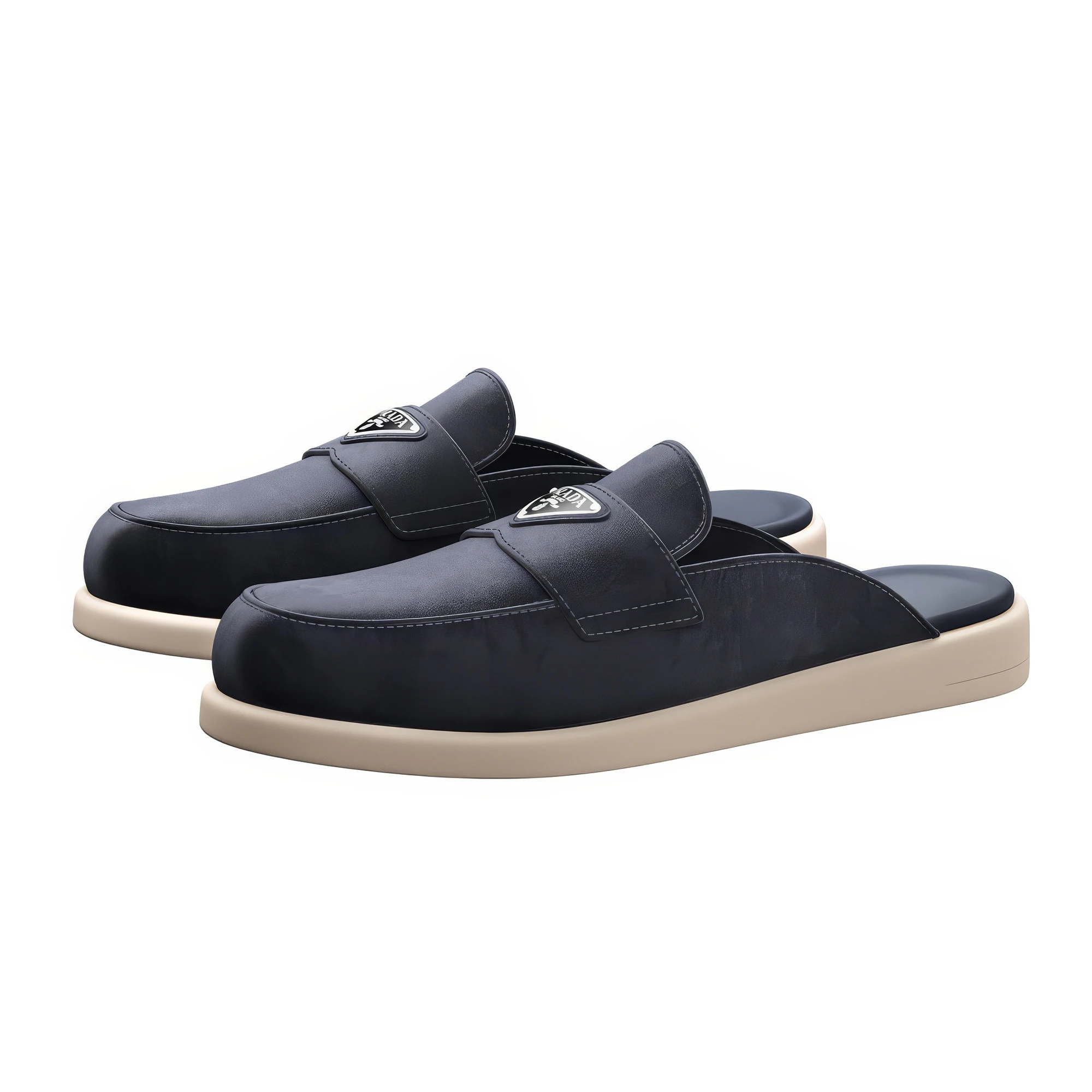 suede men slip on slippers by prada — Скачать