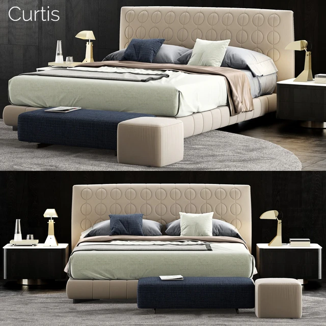 Minotti Curtis Bed — Download