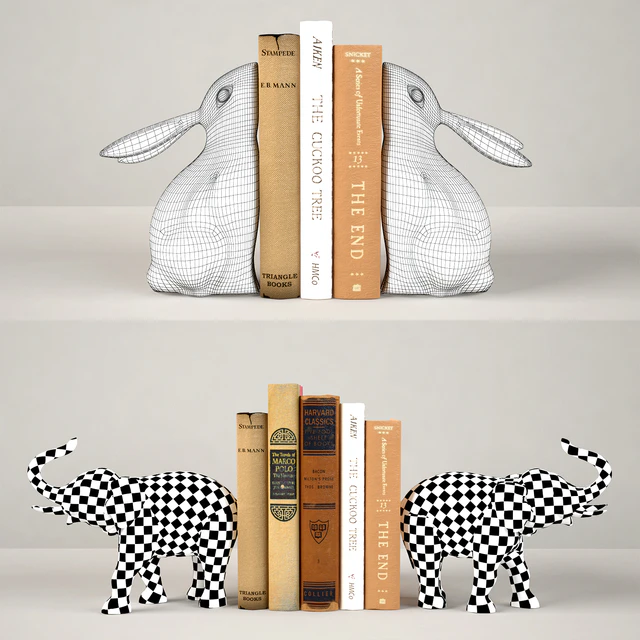 ELEPHANT AND BUNNY BOOKENDS RH — Скачать