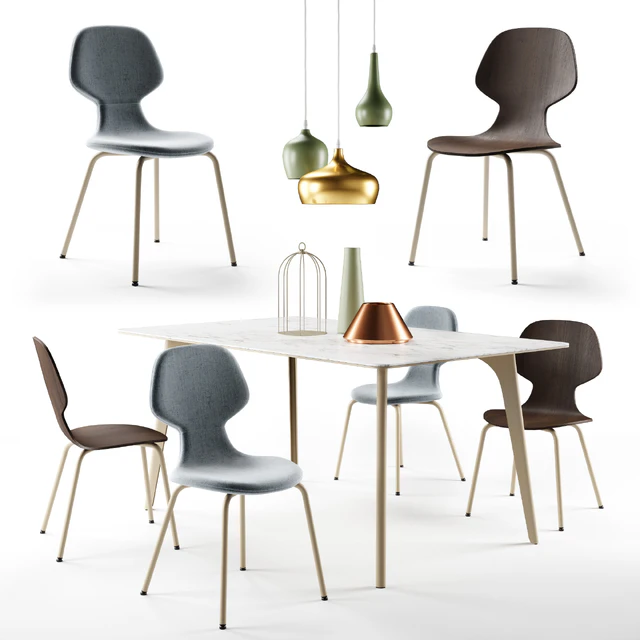 Pode. Chiba chair, Hux table, Tonincasa lamps and decor — Скачать