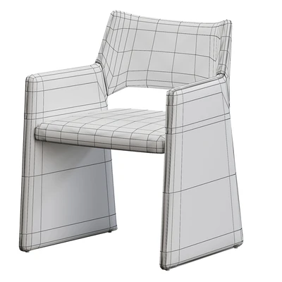 CB2 Foley Faux Mohair Gray Dining Armchair — Ver 2