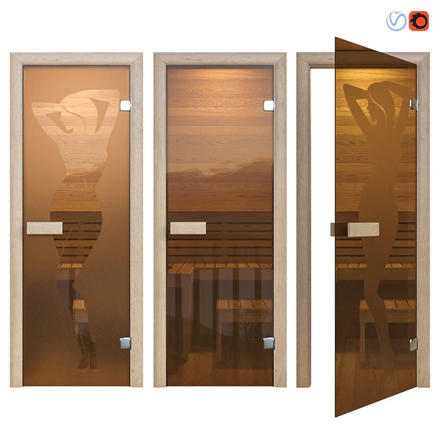 Дверь стеклянная для сауны Sauna wood — Скачать