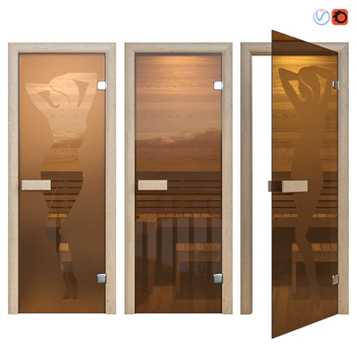 Дверь стеклянная для сауны Sauna wood — Вид 1