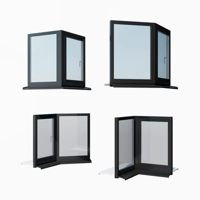 Schuco AWS 65 aluminum windows - set 3 — Ver 1