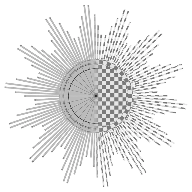 Glasser Metal Starburst Wall Mirror VARK7277 — Скачать