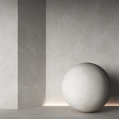Decorative plaster material. Beige white. Seamless 4K. — Ver 2