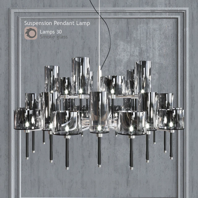 Chandelier AXO Light Spillray SP lamps 30 smoke glass — Descargar