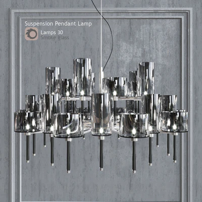 Chandelier AXO Light Spillray SP lamps 30 smoke glass — Ver 1