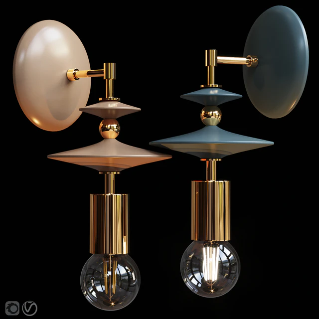 Бра Beaded Saucers Sconce Gray, Terracotta — Скачать