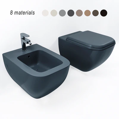 Ceramica Cielo Shui Comfort hanging toilet and bidet — Descargar