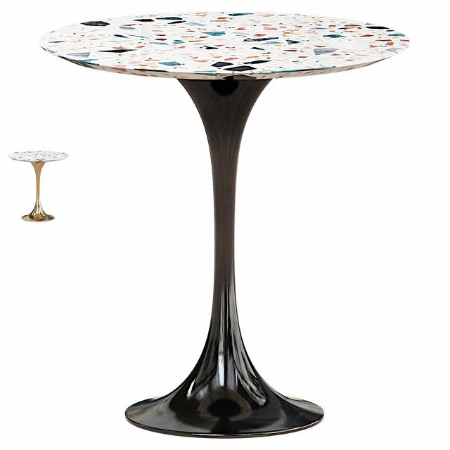 Jedison 20" Round Terrazzo Side Table In Gold Terrazzo — Скачать