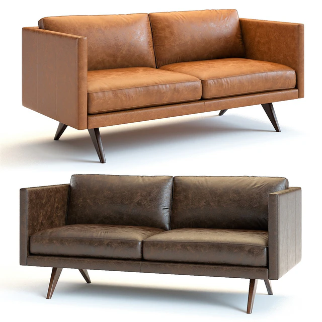 West Elm Brooklyn Leather Sofa — Скачать