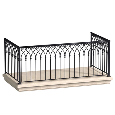 Balcony in oriental style. Arabian Fence balcony Forged — download