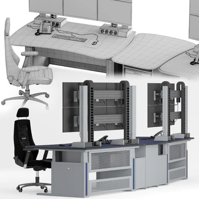 Vertiv Knurr Ergocon dispatch desk and console — Ver 2