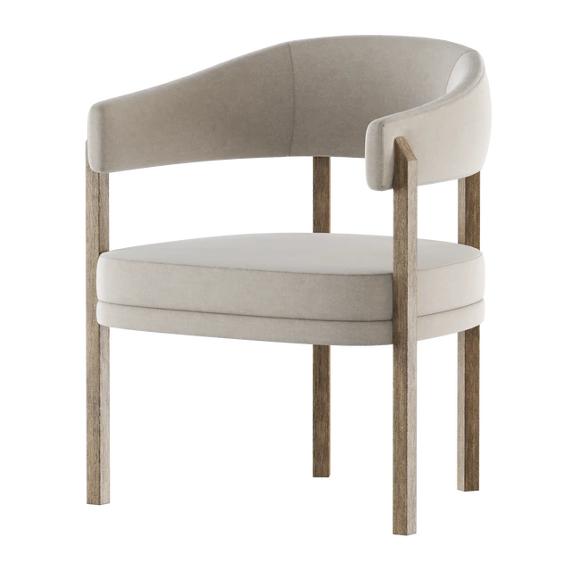 Barrel Dining Chair in Grizzly Taupe — Скачать