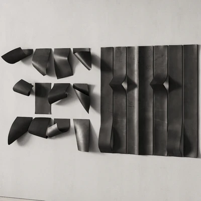 280 decorative wall art 12 metal wall sculptures P01 — Ver 2