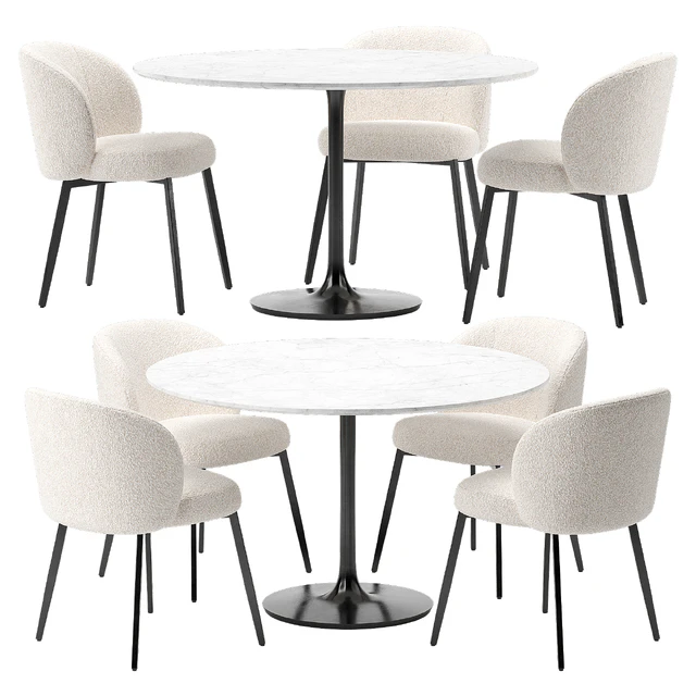 Eichholtz Lloyd Chair and Crate & Barrel Nero Table — Скачать