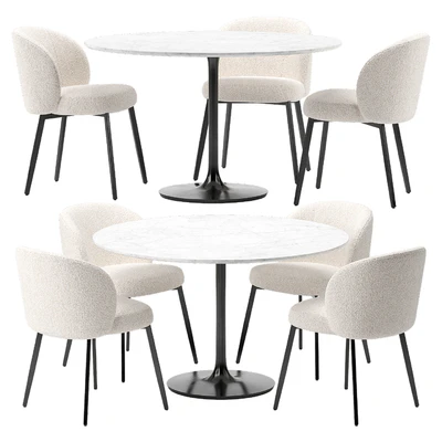 Eichholtz Lloyd Chair and Crate & Barrel Nero Table — Вид 1
