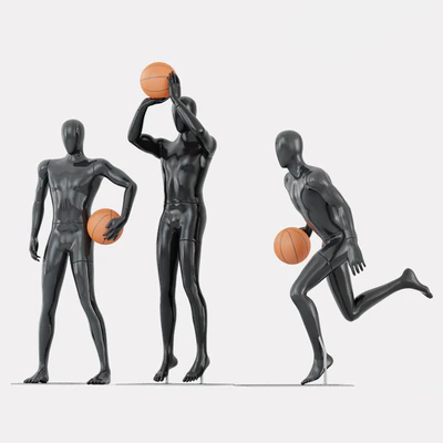 Three faceless mannequins basketball 29 — Вид 2