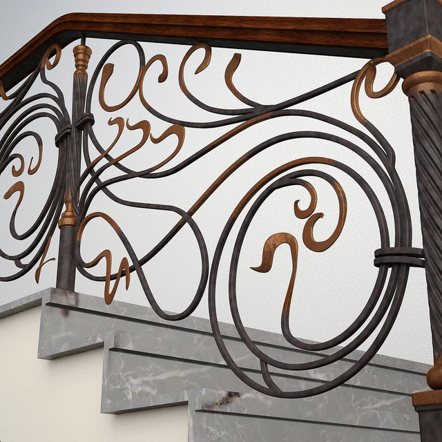 Wrought fence stairs — Descargar