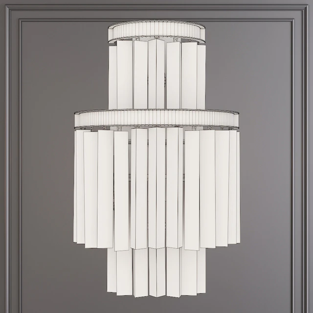 Restoration Hardware 1920S ODEON CLEAR GLASS FRINGE SCONCE 3-TIER Nickel — Descargar