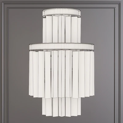 Restoration Hardware 1920S ODEON CLEAR GLASS FRINGE SCONCE 3-TIER Nickel — Ver 2