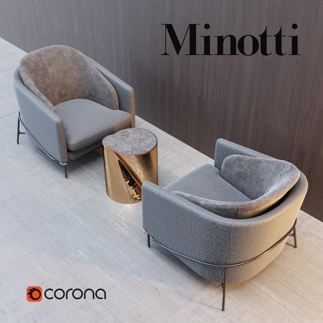 Кресло Minotti Fil Noir — Скачать