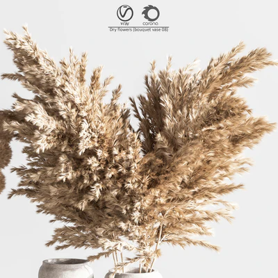 Dry flowers (bouquet vase 09) — Ver 3