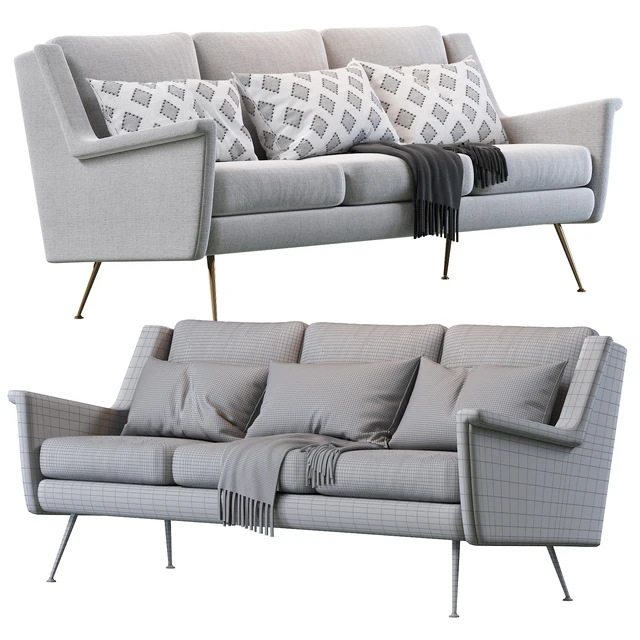 Carlo Mid-Century Sofa (77.5") — Скачать