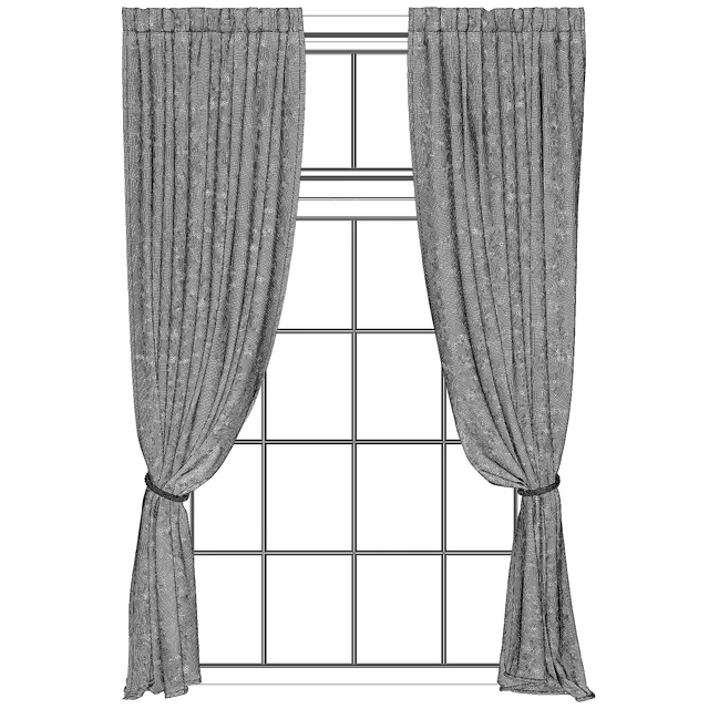 Linen Curtains with Rope Tiebacks — Descargar