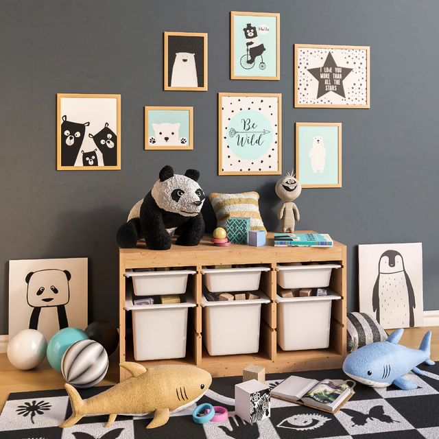 Furniture and toys IKEA, decor for a children's room set 2 — Descargar