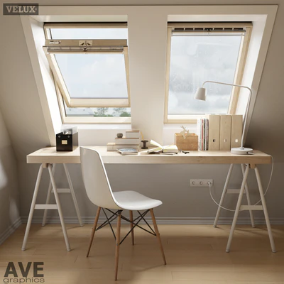 AVE mansard VELUX windows set — Ver 1