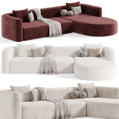 Soft Velvet Sofa By Acanva — Ver 1