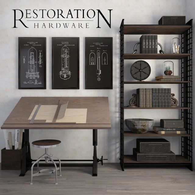 Decorative set in loft style RH — Descargar