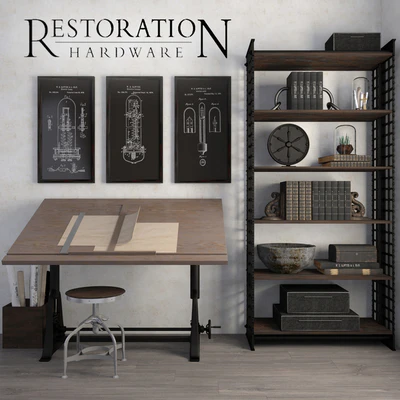 Decorative set in loft style RH — Ver 2
