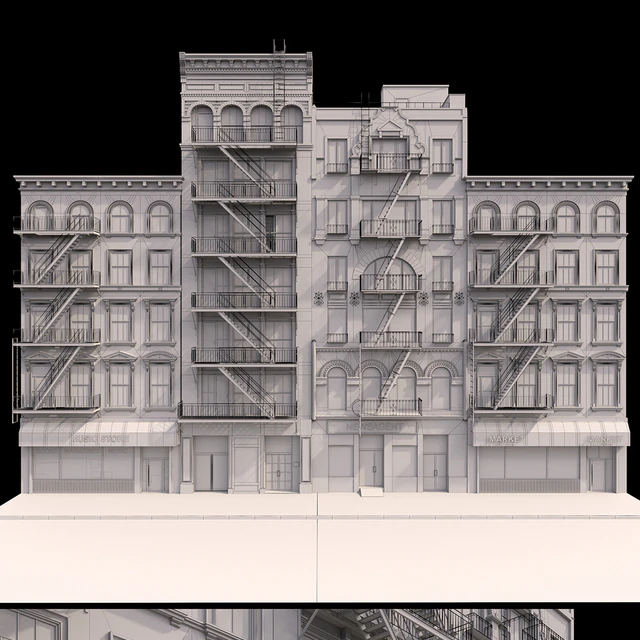 New York Brooklyn buildings fasads — Скачать