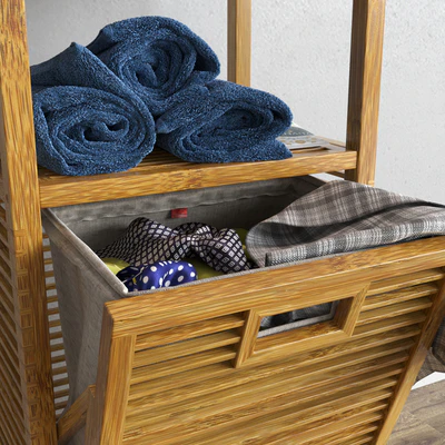 Bamboo shelf with accessories — Ver 4